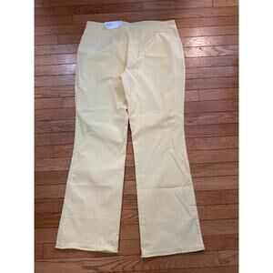 Cato Women’s Yellow Bootcut Pants Size 16 Mid-Rise Stretch Casual Work